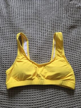 Summer Mae Women's Swimming Bandeau Yellow Bikini Top size L